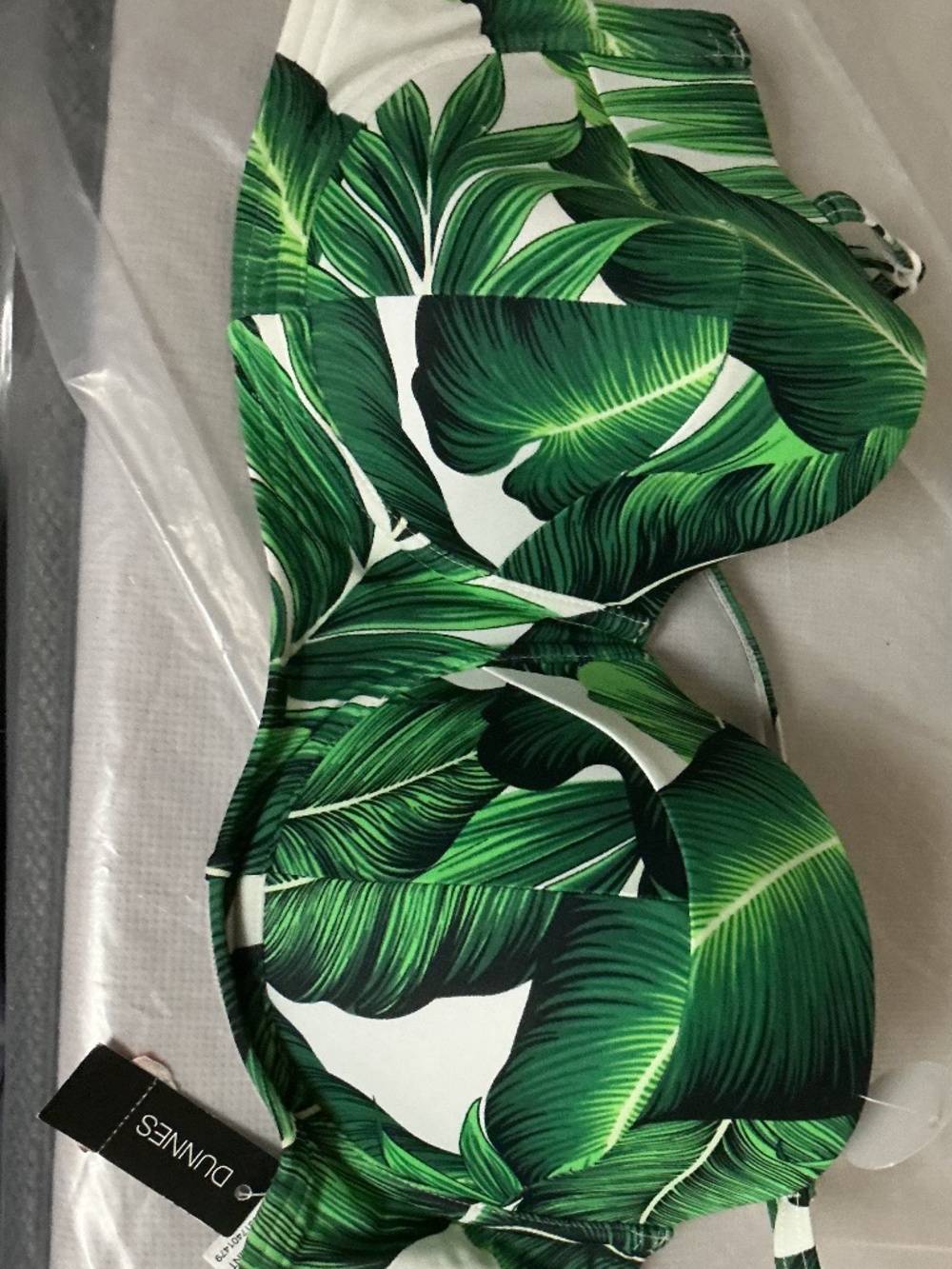 Green palm beach bathing suit top